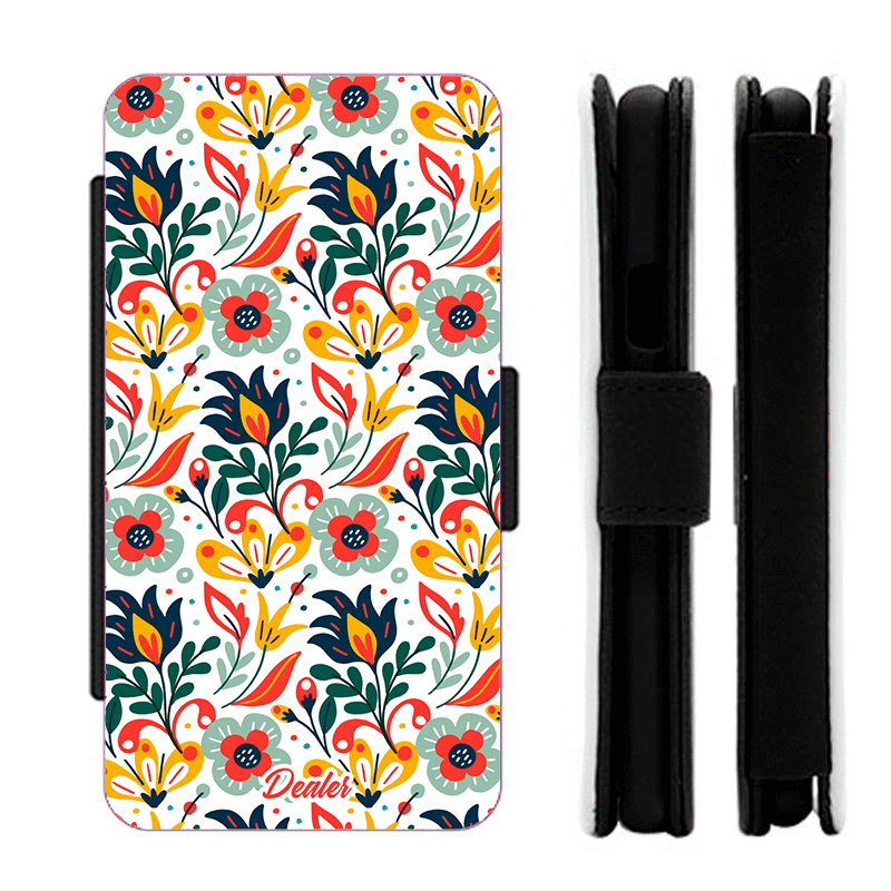 Coque intégrale devant fleurs colorées