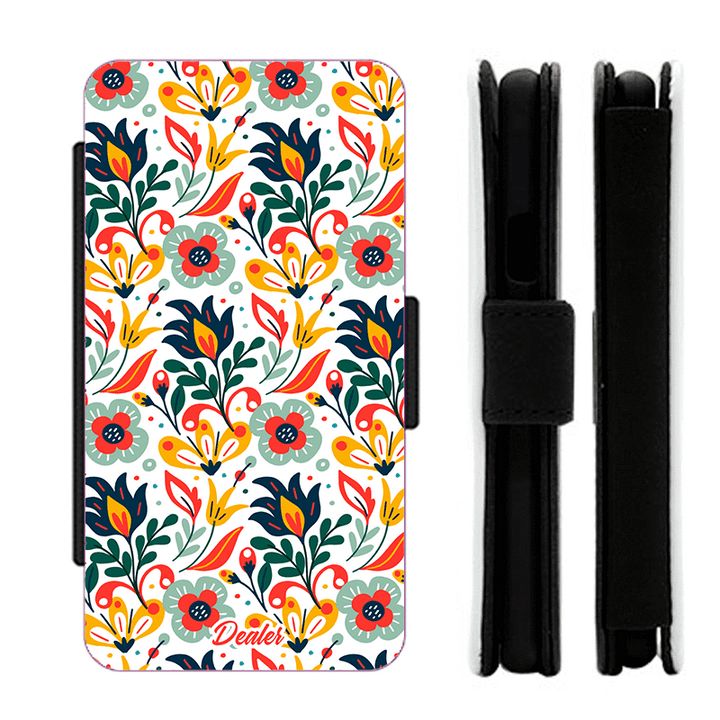 Coque intégrale devant fleurs colorées