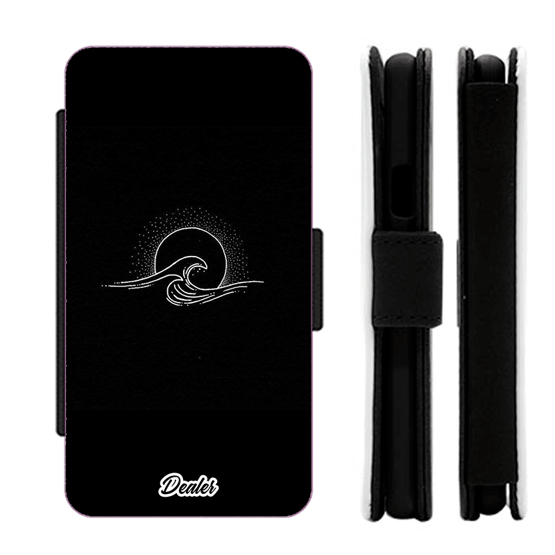 Etui de protection minimaliste mer et lune pour iPhone Samsung Xiaomi