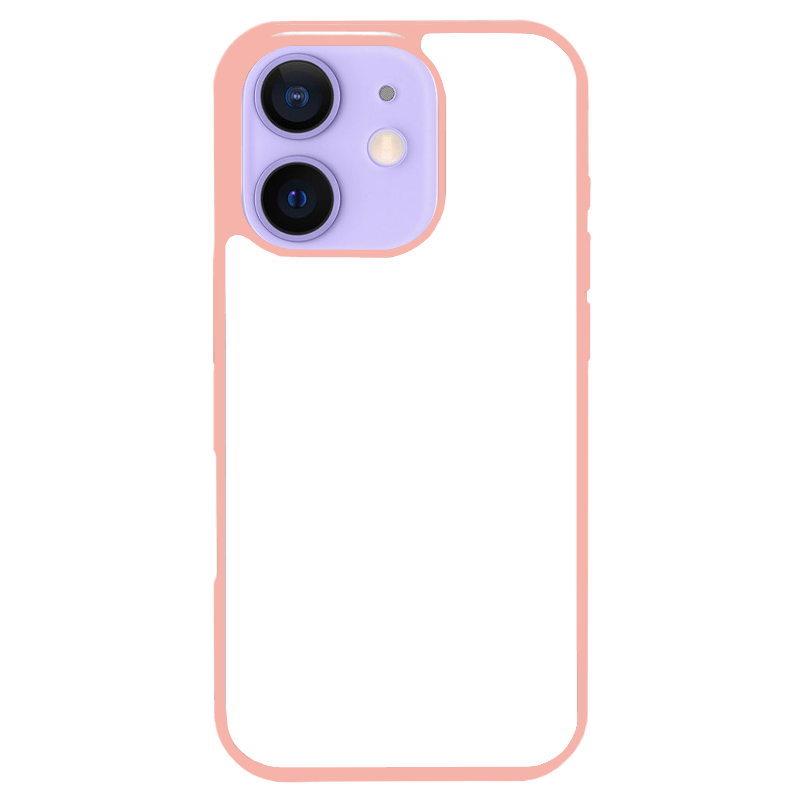 Coque iPhone 12 Mini personnalisée en silicone TPU souple – impression par presse thermique haute qualité – fabriquée en France – protection antichoc personnalisable – Dealer De Coque – coque sur-mesure avec photo  – protection antichoc originale pour iPhone 12 Mini - Rose - Silicone