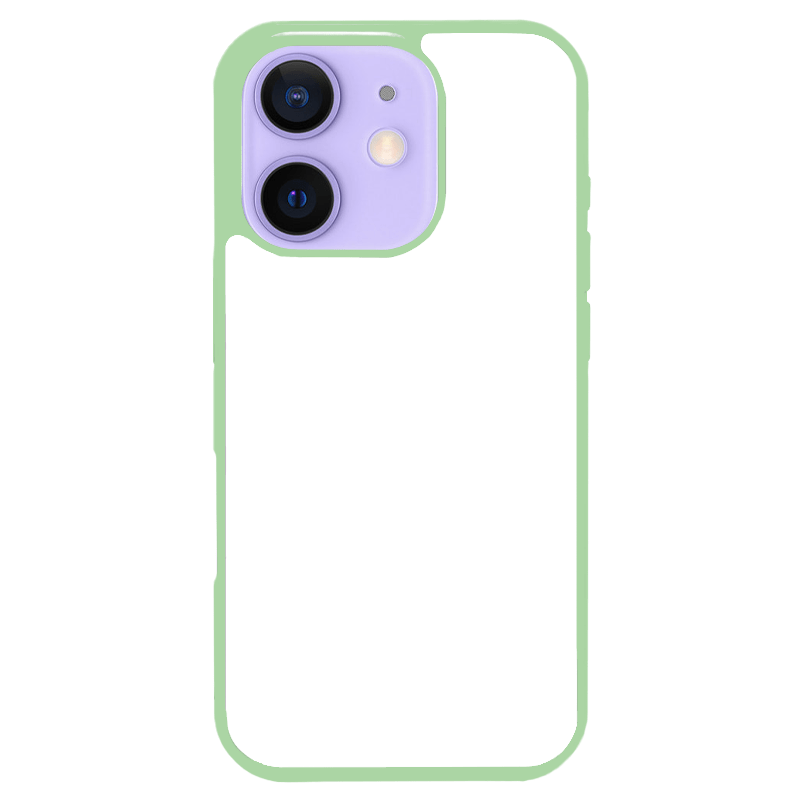 Coque iPhone 12 Mini personnalisée en silicone TPU souple – impression par presse thermique haute qualité – fabriquée en France – protection antichoc personnalisable – Dealer De Coque – coque sur-mesure avec photo  – protection antichoc originale pour iPhone 12 Mini - Vert d'eau - Silicone