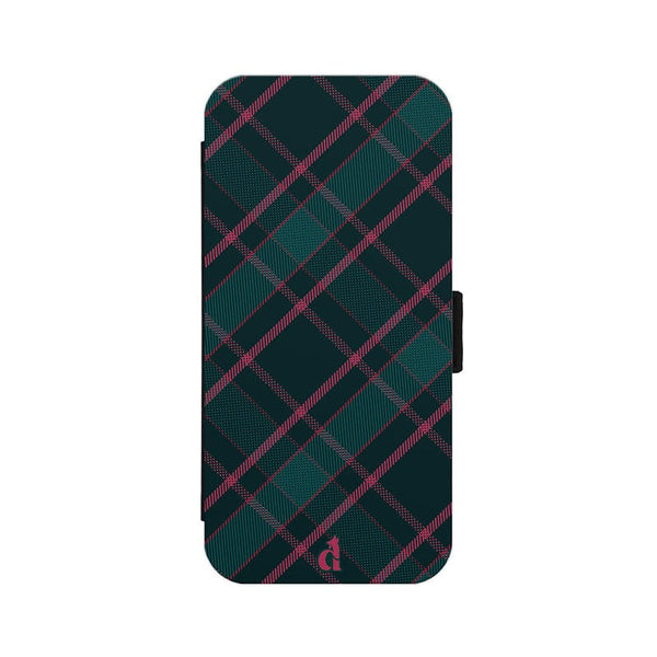 Dealer de coque Coque à Clapet Etui Carreaux Écossais Vert