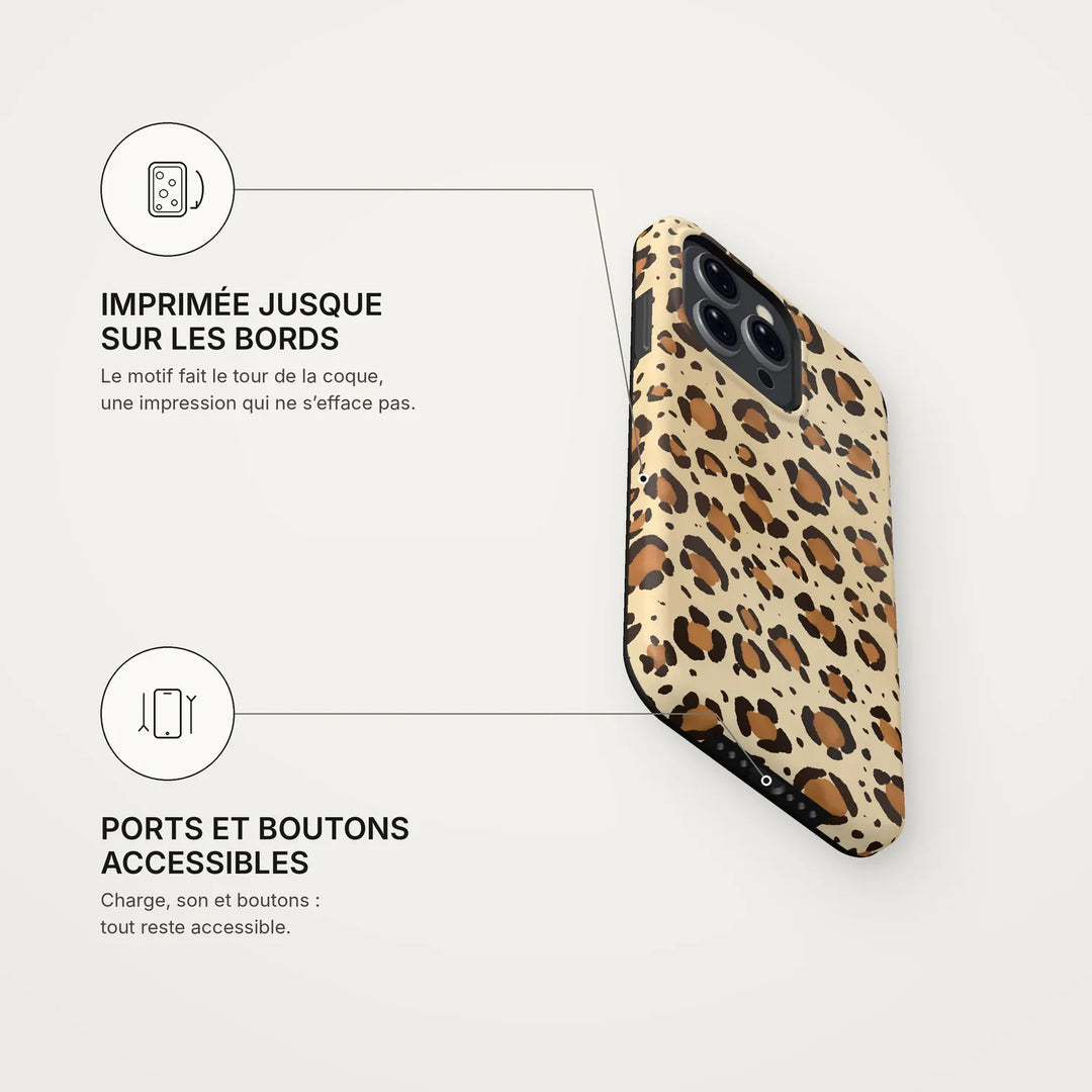 Leopard case with printed edge: protection for the edges and the camera – Dealer de Coque