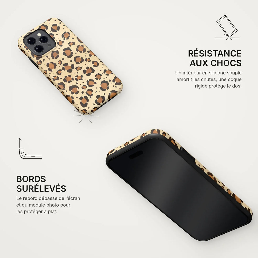 Case with printed edge: soft black silicone interior, rigid printed exterior – Dealer de Coque