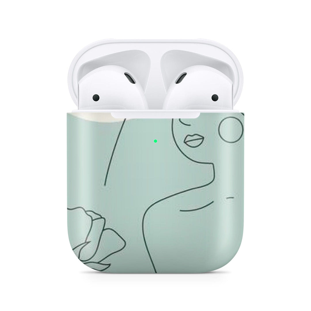 Dealer De Coque Coque AirPods AirPods 1e génération / 2e génération Coque AirPods Dessin Vert Pastel