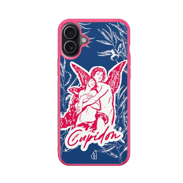 Coque magenta Cupidon pour iPhone, Samsung, Xiaomi, Oppo, Google Pixel