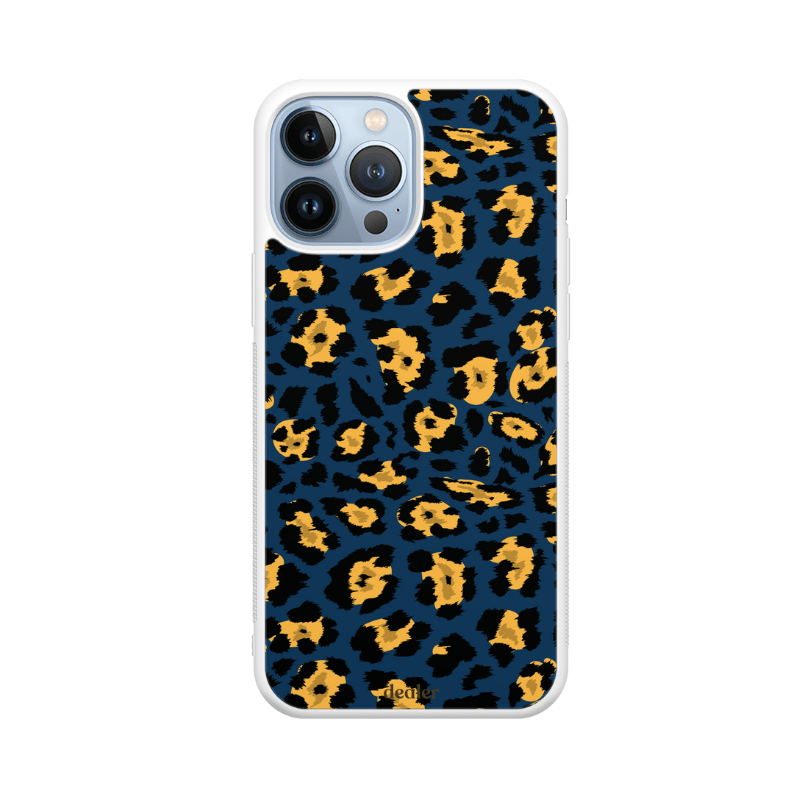 Dealer De Coque Coque design Coque en silicone Léopard Bleu pour iPhone
