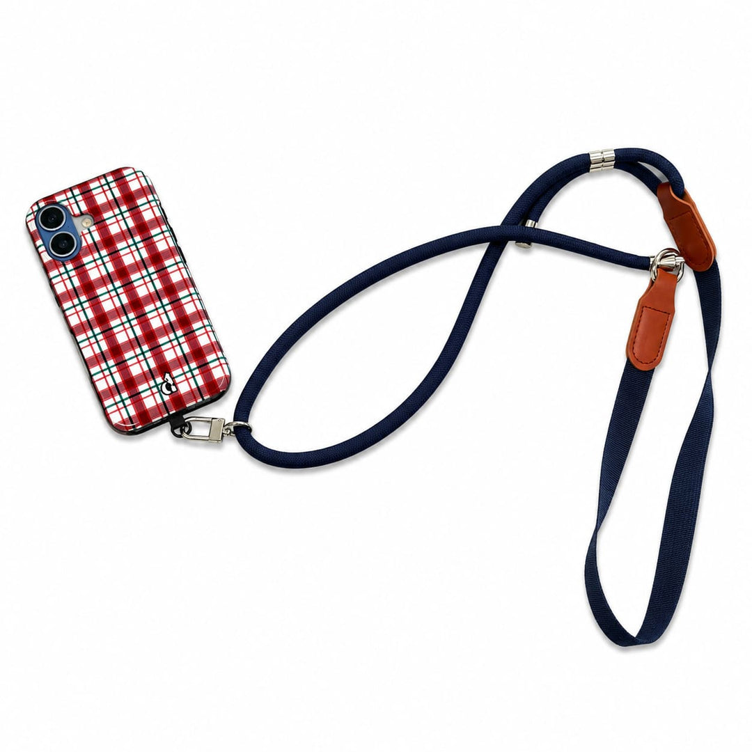Dealer De Coque Cordon Bleu marine Tour de cou en simili-cuir