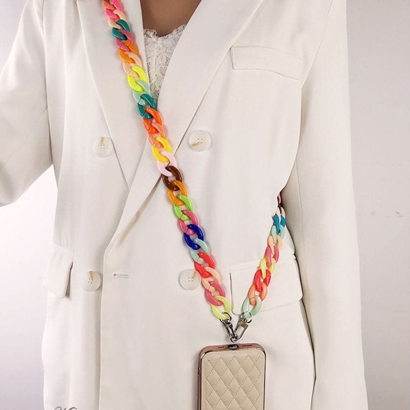 Dealer De Coque Cordon Chaîne colorée pour téléphone
