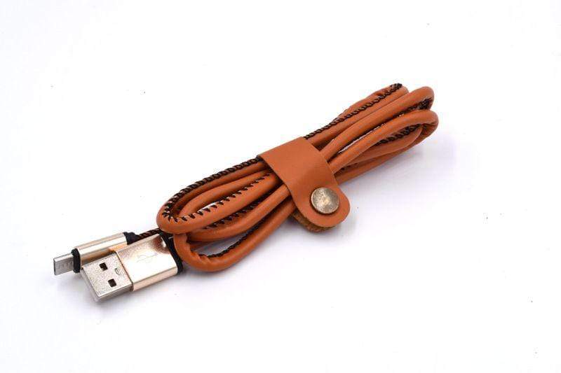 Dealer De Coque Câble / Chargeur Marron / Micro USB Câble Cuir USB