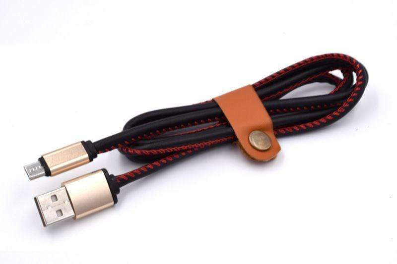 Dealer De Coque Câble / Chargeur Noir / Micro USB Câble Cuir USB