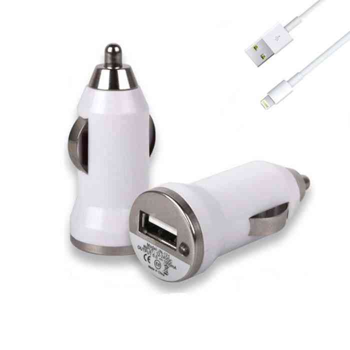 Dealer De Coque Câble / Chargeur White Chargeur allume cigare USB