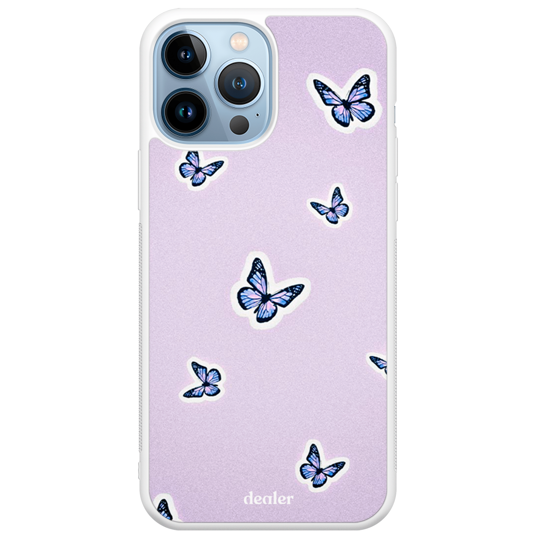 Coque de téléphone avec des papillons violets, coque papillon en silicone renforcé Dealer de coque