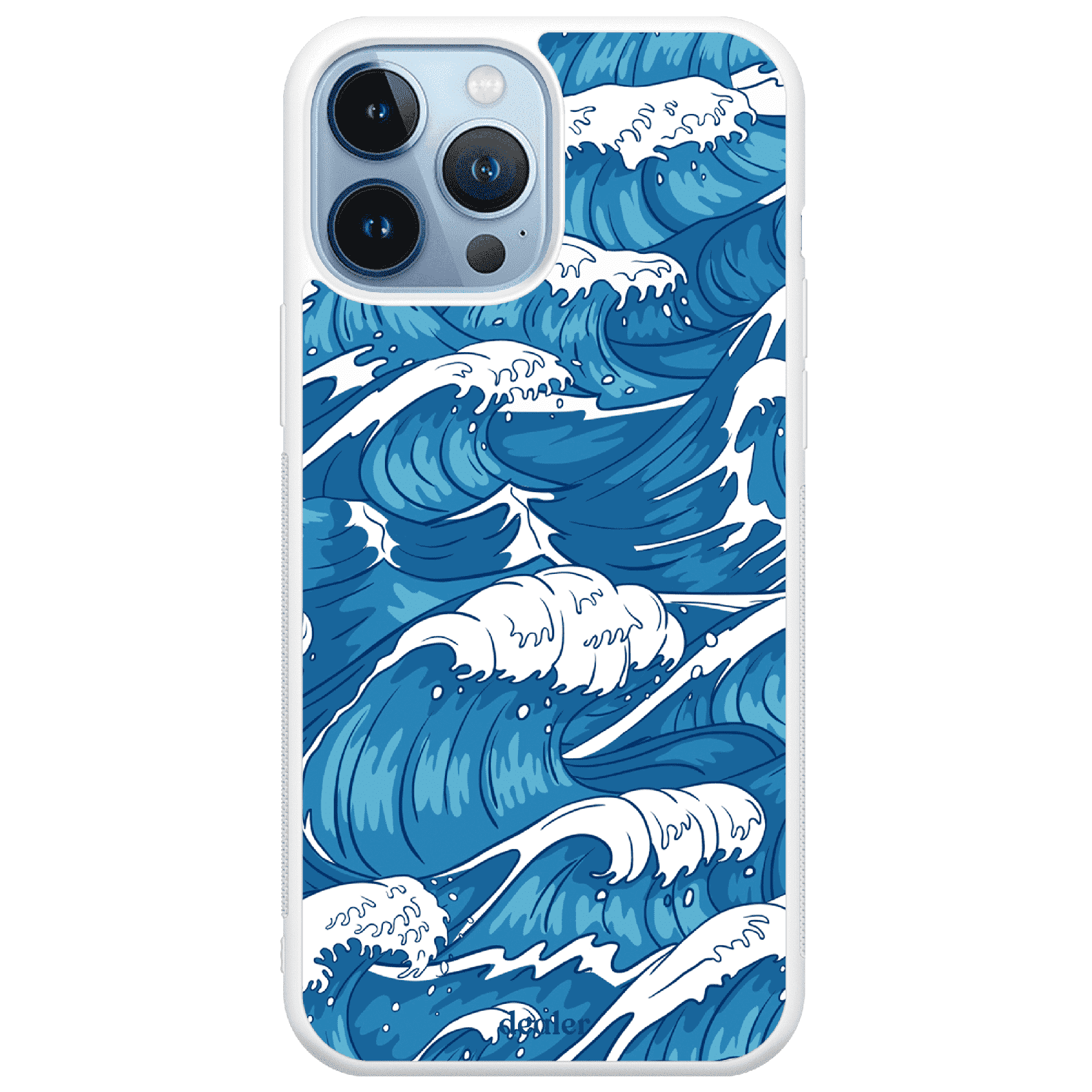 Coque de téléphone avec vagues japonaises, coque vague Hokusai silicone renforcé Dealer de coque