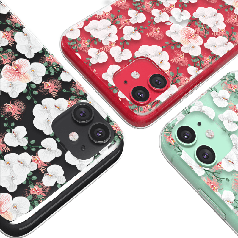 Dealer de coque Coque Coque Transparente Orchidée
