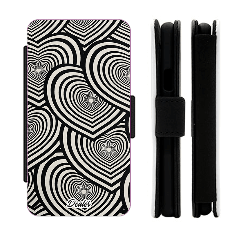 Etui coeurs coeurs coeurs noirs