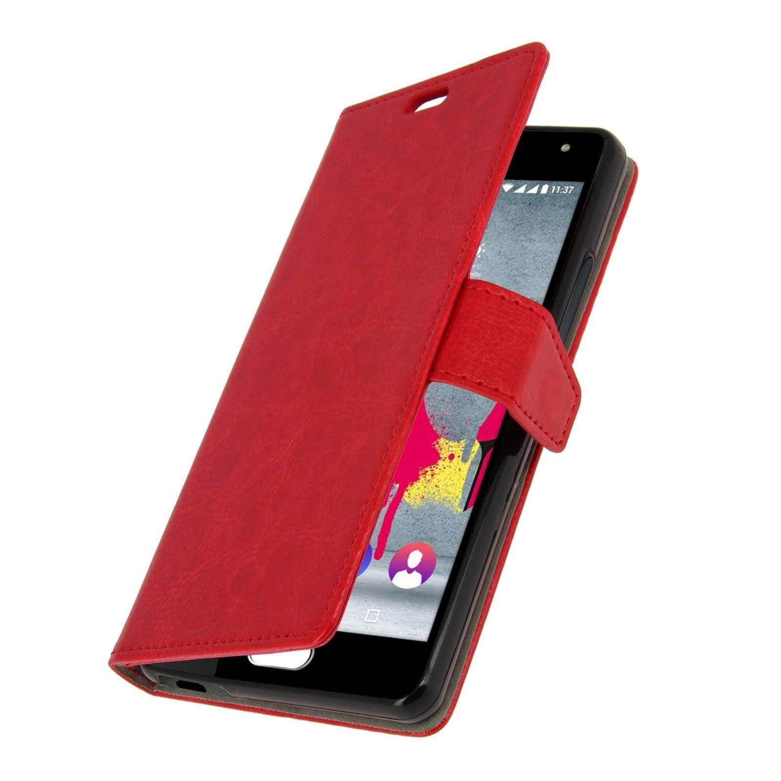 Dealer De Coque Housse Similicuir Rouge Rainbow Jam